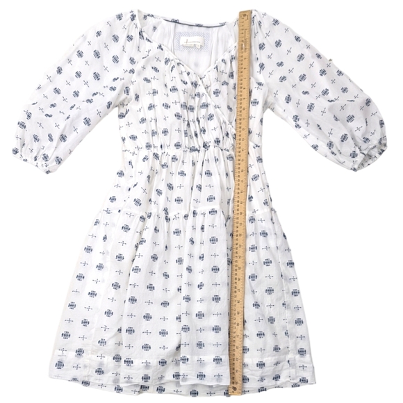 Anthropologie Marcie Cotton Surplice Dress Womens Small White Sundress - Picture 12 of 14